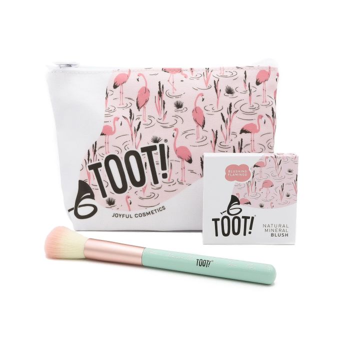 Toot Blushing Flamingo Blush Bag Set