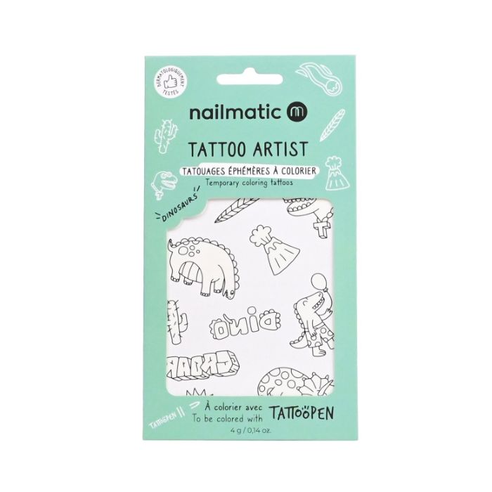 Nailmatic Coloring Tattoo Board Dinosaurs