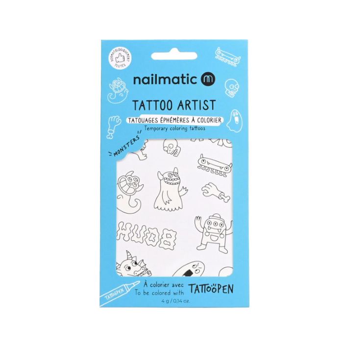 Nailmatic Coloring Tattoo Board Monsters