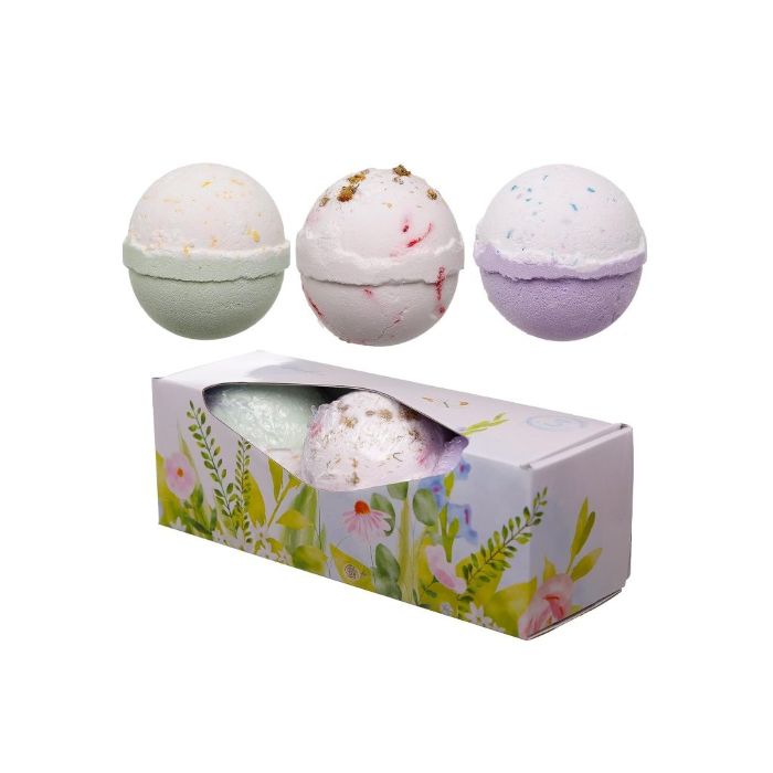 Set of 3 Floral and Gourmet Bath Bombs