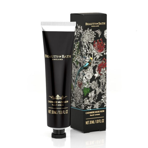 Beauty of Bath Cashmere Hand Cream in an elegant gift box, enriched with nourishing shea butter and rosehip oil—luxurious skincare for soft, hydrated hands, ideal for gifting or everyday pampering.