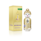 Benetton Sisterland Golden Vanilla perfume bottle and packaging on a white background
