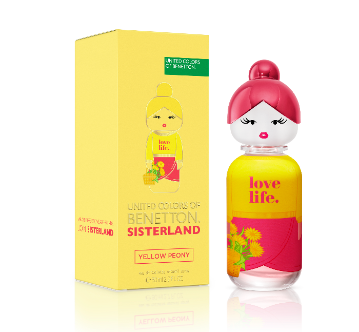 Benetton Sisterland perfume bottle and packaging on a white background