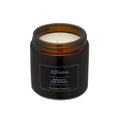 Brighton Beard Brown Candle in glass container against a white background     