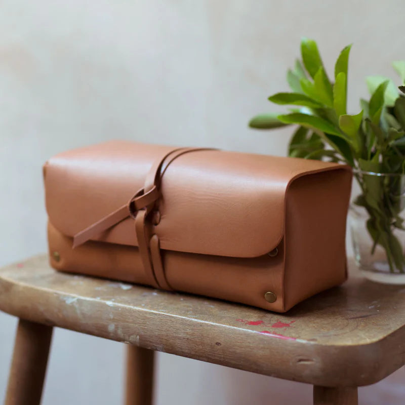 The Brighton Beard Co. Leather Wash Bag