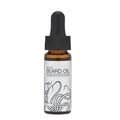 Brighton Beard Old Joll's Beard Oil 30ml in a dark glass bottle with dropper, labeled with sandalwood, elemi, and lavender scents; featuring minimalist, vintage-inspired branding on a neutral background.